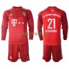 Original Trikotsatz FC Bayern München Lucas Hernandez 21 Heimtrikot 2021-22 Langarm Für Kinder